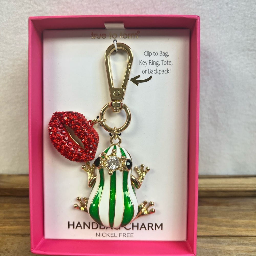 True to Form Frog and Lips Bag Charm